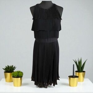 Jones New York Layered Top Pleated Dress